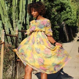YELLOW FLORAL DRESS